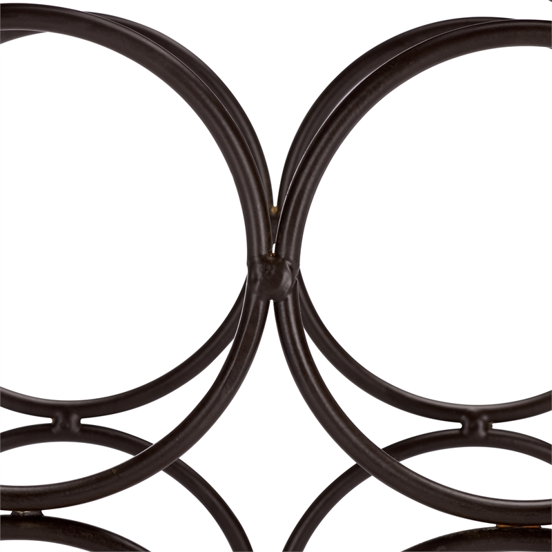 Safavieh Floyd 4 Wine Iron Bottle Holder in Brown