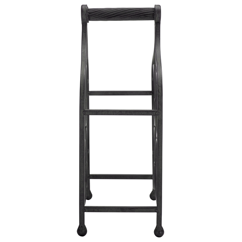 Safavieh Floyd 4 Wine Iron Bottle Holder in Black