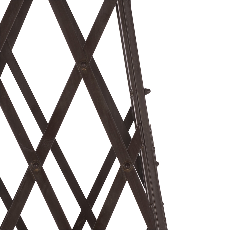 Safavieh Caledonia Iron Trellis Planter in Brown