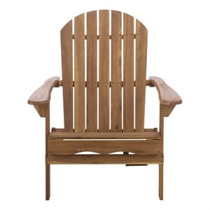 Safavieh Eden Wood Adirondack Chair in Teak