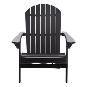 Safavieh Eden Wood Adirondack Chair  in Black