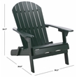 Safavieh Eden Wood Adirondack Chair in Green