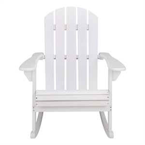 Safavieh Stowe Adirondack Wood Rocking Chair  in White