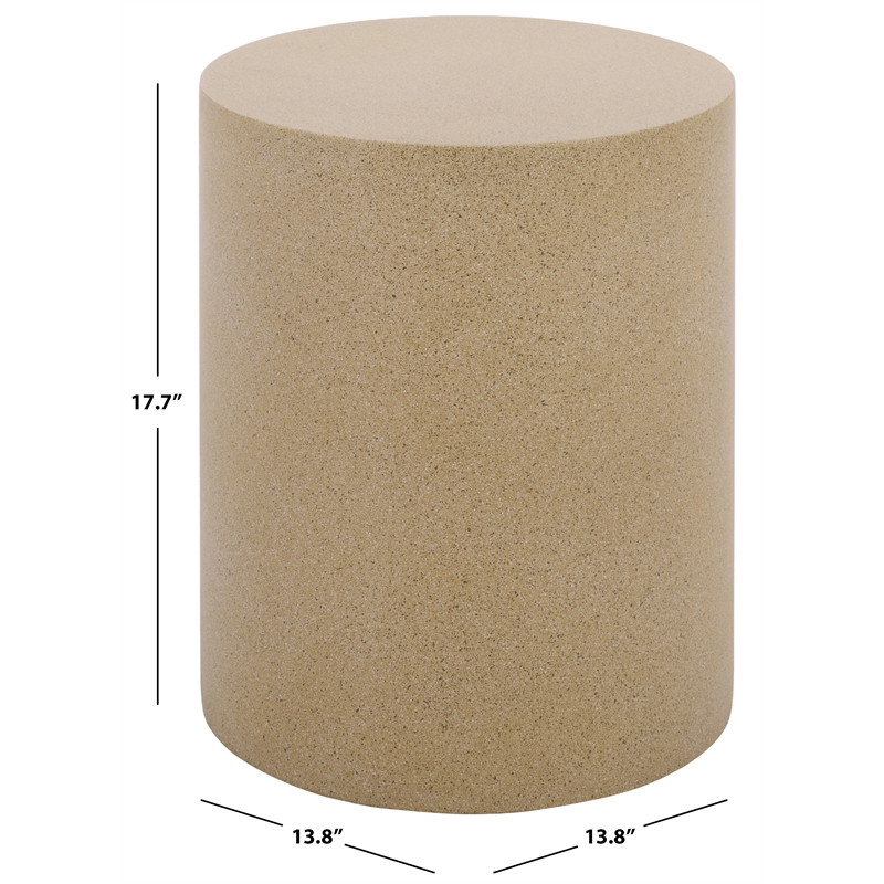 Safavieh Tina Cylinder Accent Table  in Beige