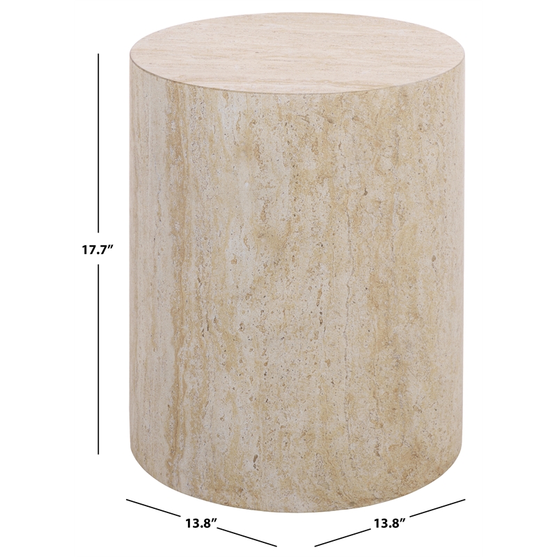 Safavieh Tina Cylinder Accent Table  in Beige