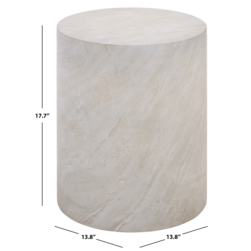 Safavieh Tina Cylinder Accent Table in Smoke