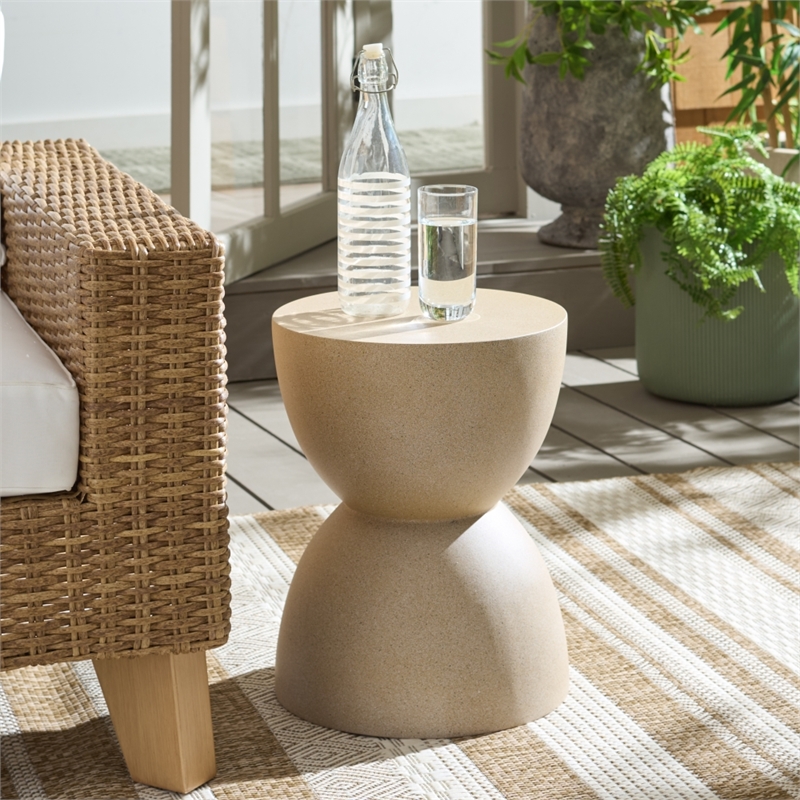 Safavieh Tina Hourglass Accent Table  in Beige