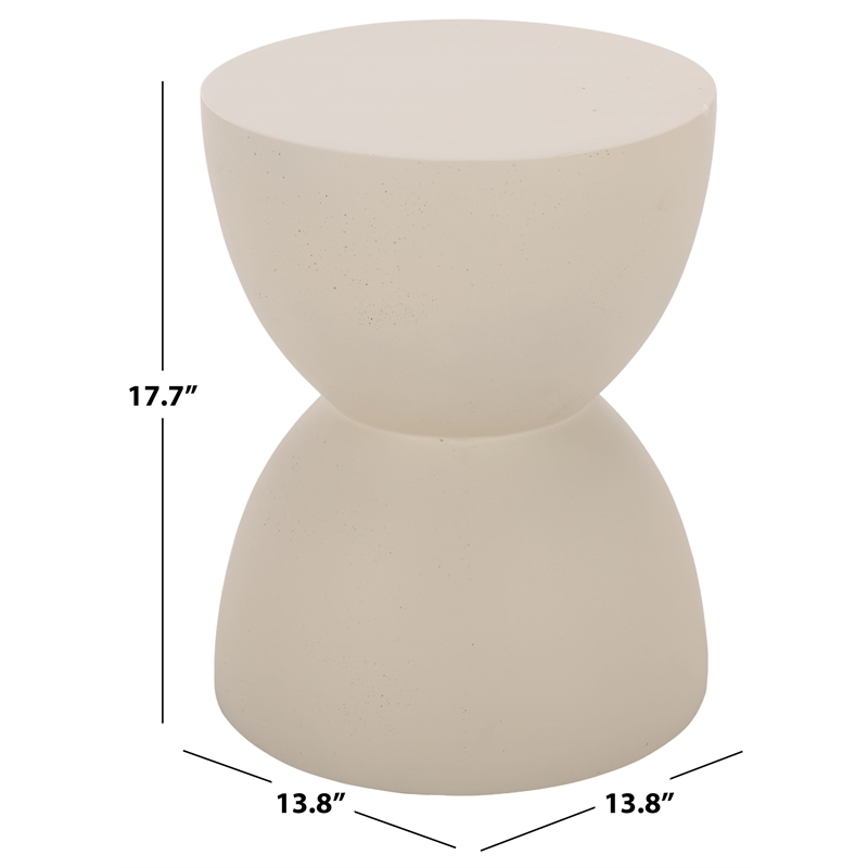 Safavieh Tina Hourglass Accent Table in Ivory