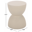 Safavieh Tina Hourglass Accent Table in Ivory