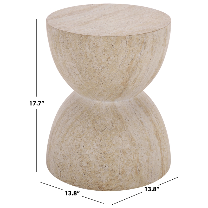 Safavieh Tina Hourglass Accent Table in Beige