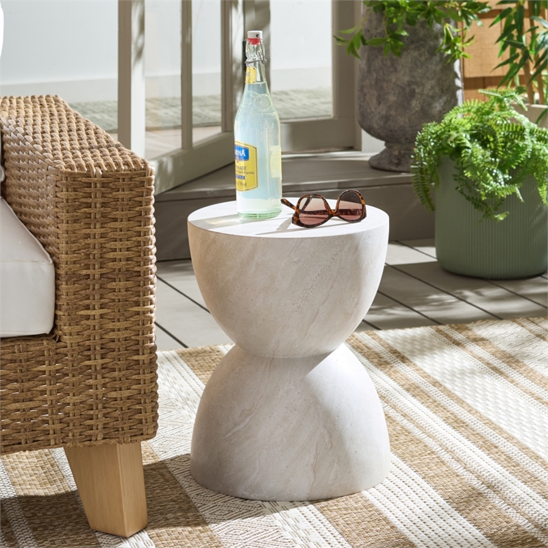 Safavieh Tina Hourglass Accent Table in Smoke