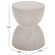 Safavieh Tina Hourglass Accent Table in Smoke