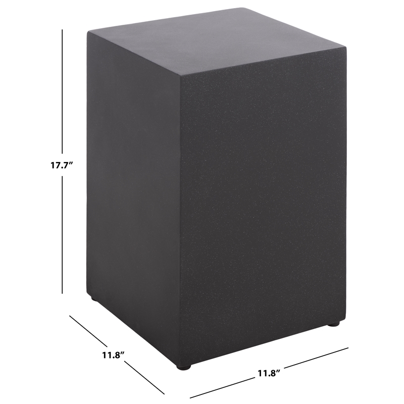 Safavieh Tina Cube Accent Table in Black