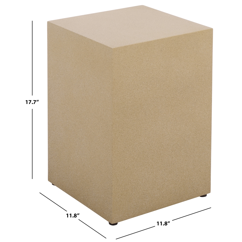 Safavieh Tina Cube Accent Table  in Beige