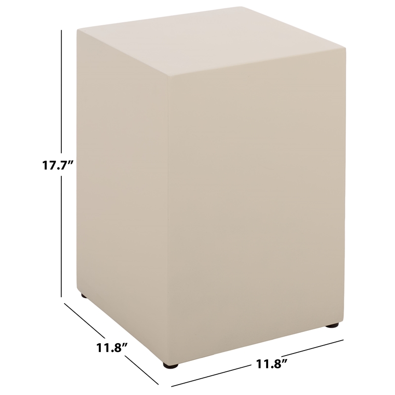 Safavieh Tina Cube Accent Table in Ivory