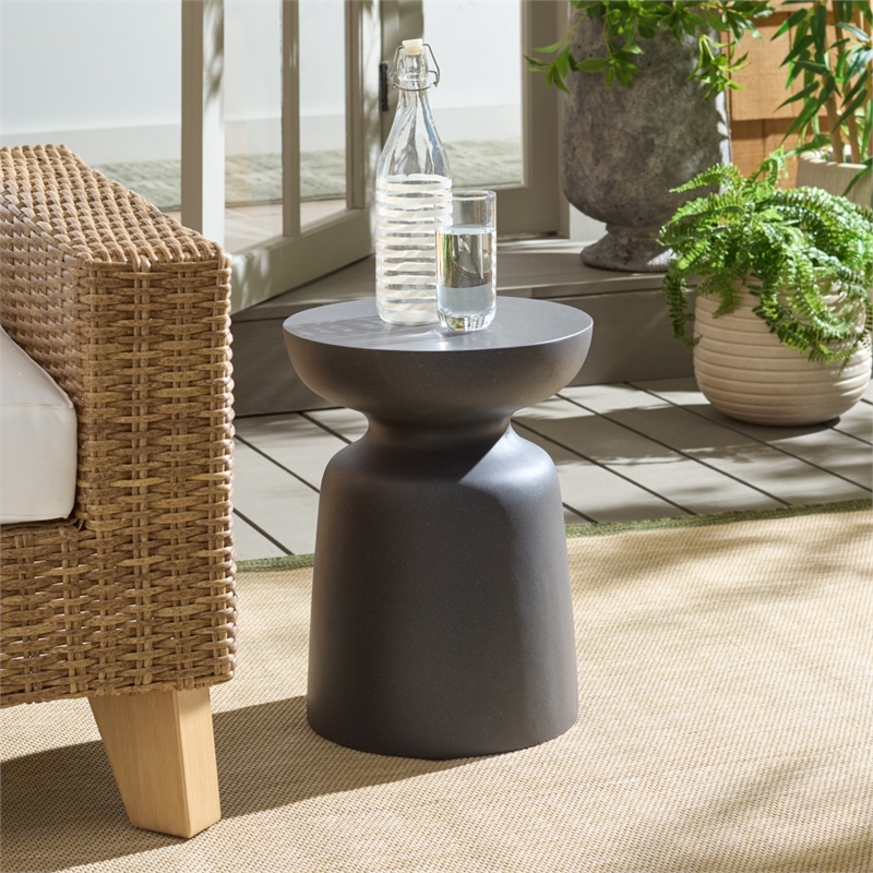 Safavieh Tina Mushroom Accent Table in Black