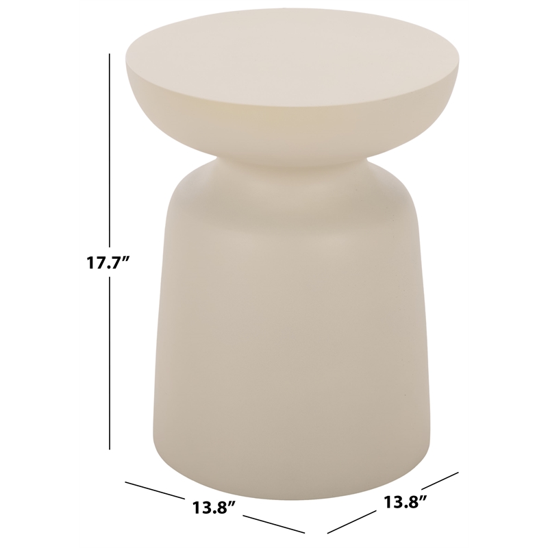 Safavieh Tina Mushroom Accent Table in Ivory
