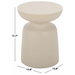 Safavieh Tina Mushroom Accent Table in Ivory