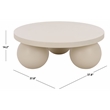 Safavieh Tina 3 Ball Round Coffee Tablein Ivory