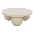 Safavieh Tina 3 Ball Round Coffee Tablein Ivory