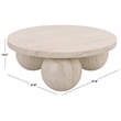 Safavieh Tina 3 Ball Round Coffee Table in Beige