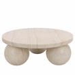 Safavieh Tina 3 Ball Round Coffee Table in Beige