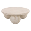 Safavieh Tina 3 Ball Round Coffee Table in Beige