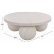 Safavieh Tina 3 Ball Round Coffee Table in Smoke