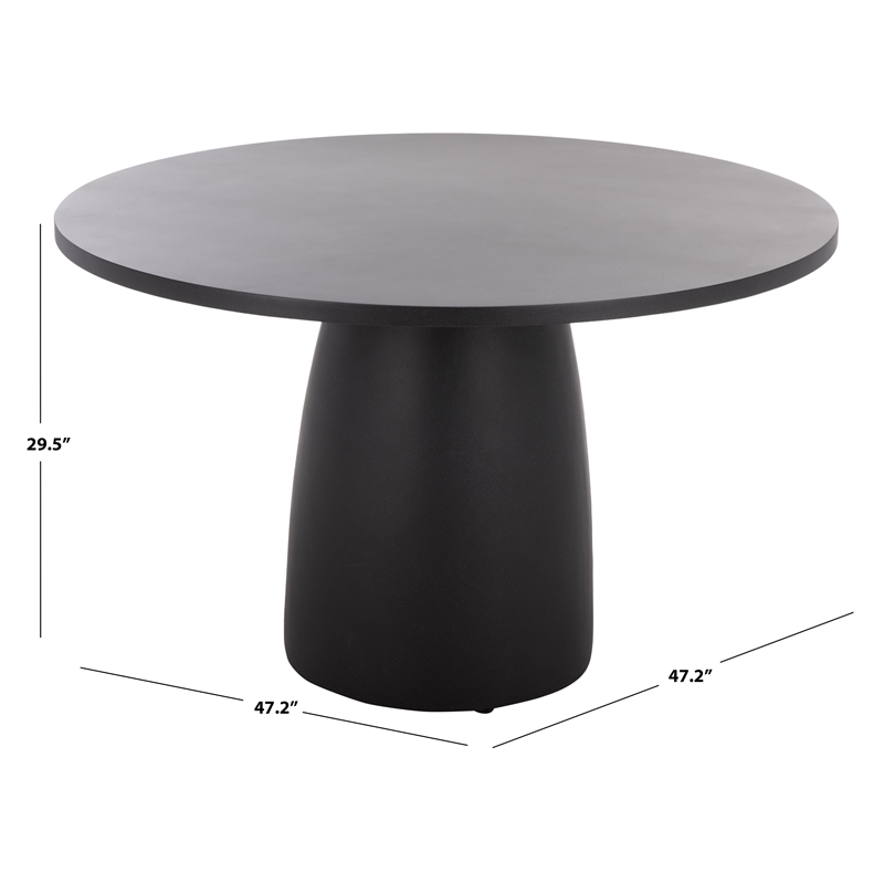 Safavieh Tina Round Dining Table in Black