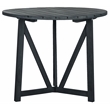 Safavieh Cloverdale Round Wood Table in Dark Gray / Beige