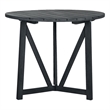 Safavieh Cloverdale Round Wood Table in Dark Gray / Beige