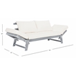 Safavieh Tandra Wood Daybed in Ash / Beige