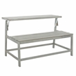 Safavieh Ruben Wood Balcony Bench and Table in Ash