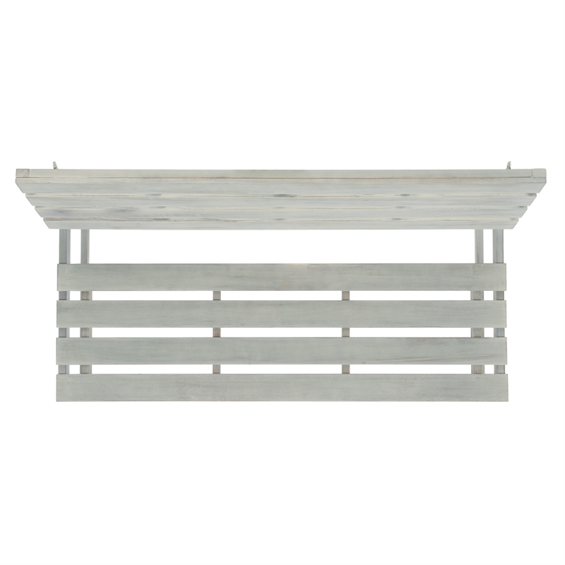 Safavieh Ruben Wood Balcony Bench and Table in Ash