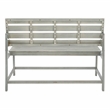 Safavieh Ruben Wood Balcony Bench and Table in Ash