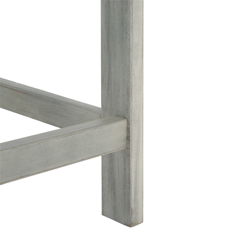 Safavieh Ruben Wood Balcony Bench and Table in Ash