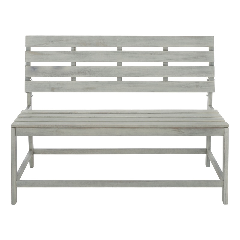 Safavieh Ruben Wood Balcony Bench and Table in Ash