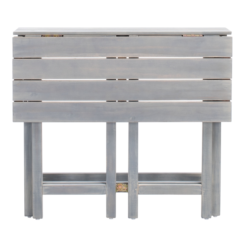 Safavieh Wilton Balcony Corner Wood Lounge Set in Ash / White