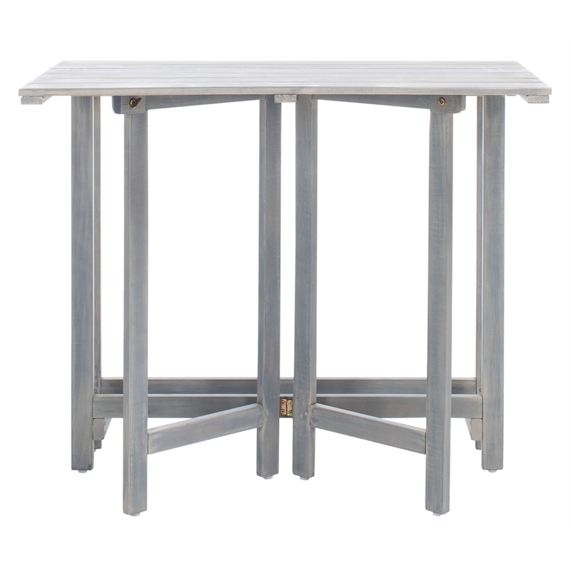 Safavieh Wilton Balcony Corner Wood Lounge Set in Ash / White