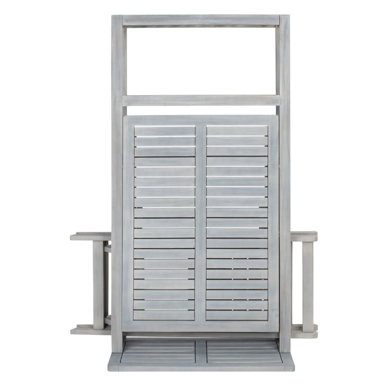 Safavieh Griffen Wood Balcony Dining Cabinet in Ash