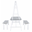 Safavieh Willamy 3 Pc Wood Dining Set in Ash