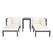 Safavieh Ronson 5 Pc Wood Sectional Set in Dark Gray / Beige