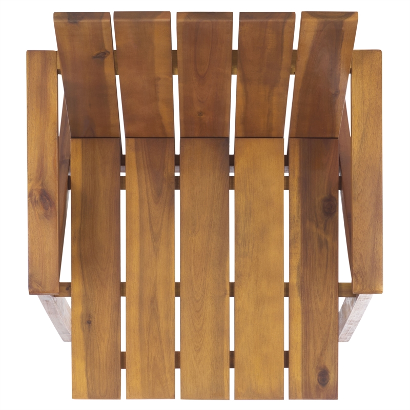 Safavieh Tucker Stacking Wood Chair in Teak