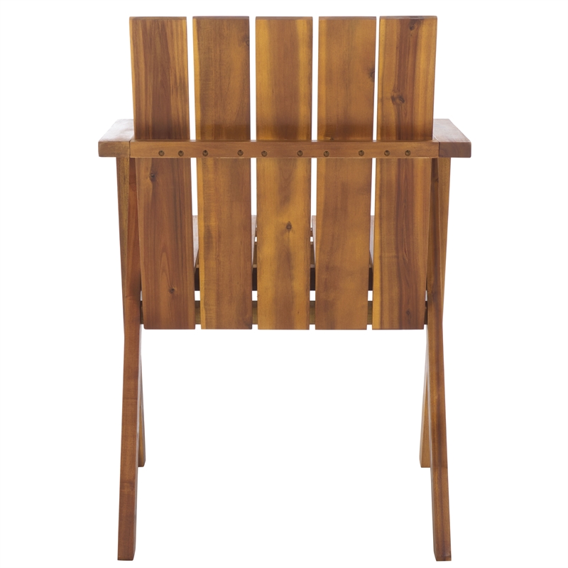 Safavieh Tucker Stacking Wood Chair in Teak