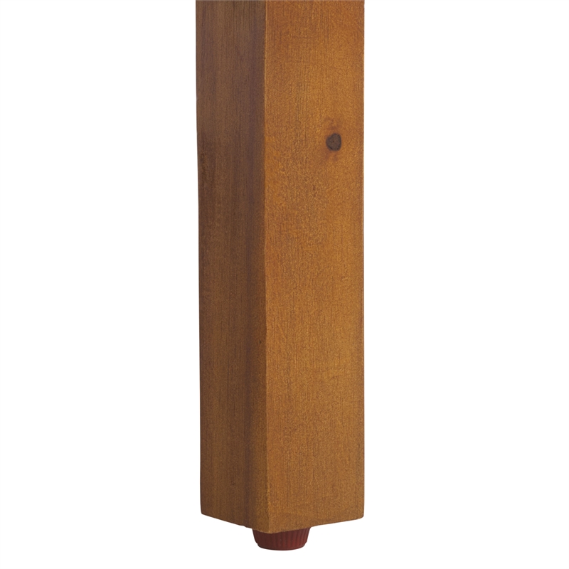 Safavieh Napoli 3-Seater Wood Bench  in Teak / Brown / Cream