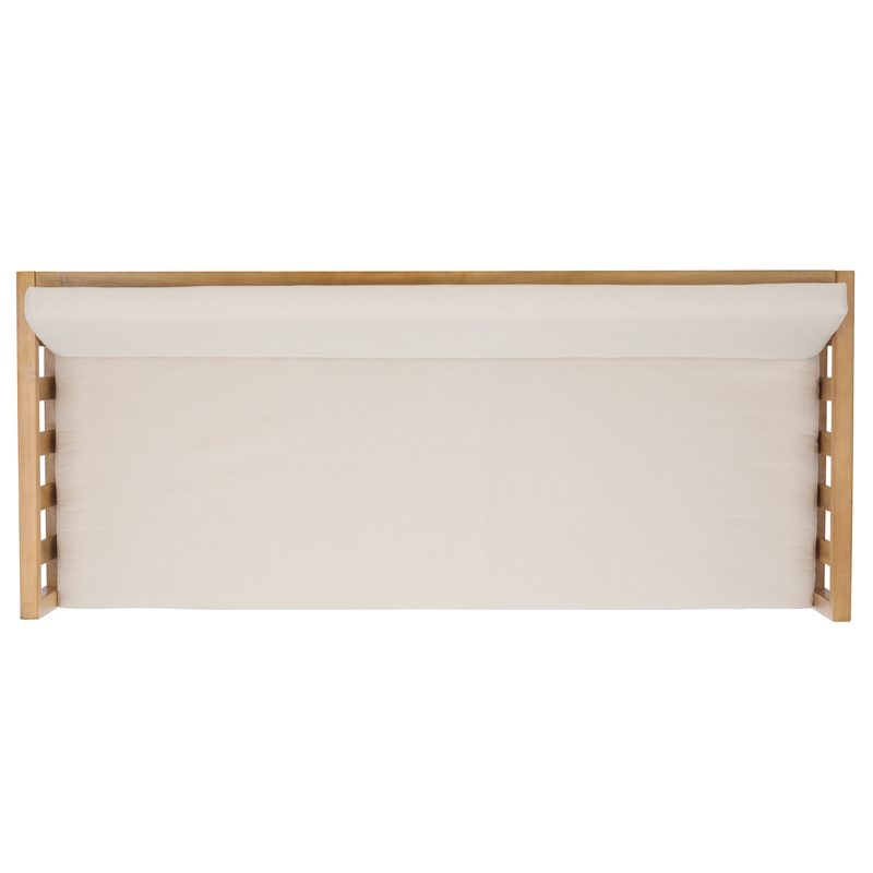 Safavieh Napoli 3-Seater Wood Bench in Oak / Cream