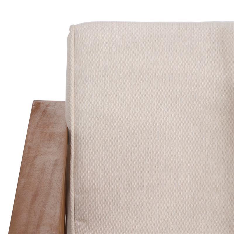 Safavieh Napoli Wood Bench & Bed in Teak / Brown / Cream