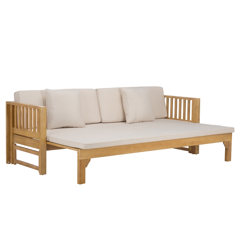 Safavieh Napoli Wood Bench & Bed in Oak / Cream