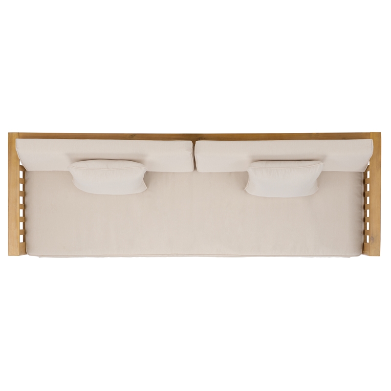 Safavieh Napoli Wood Bench & Bed in Oak / Cream