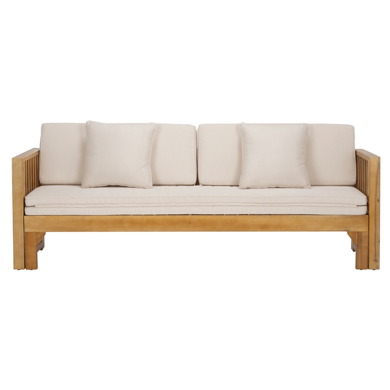 Safavieh Napoli Wood Bench & Bed in Oak / Cream